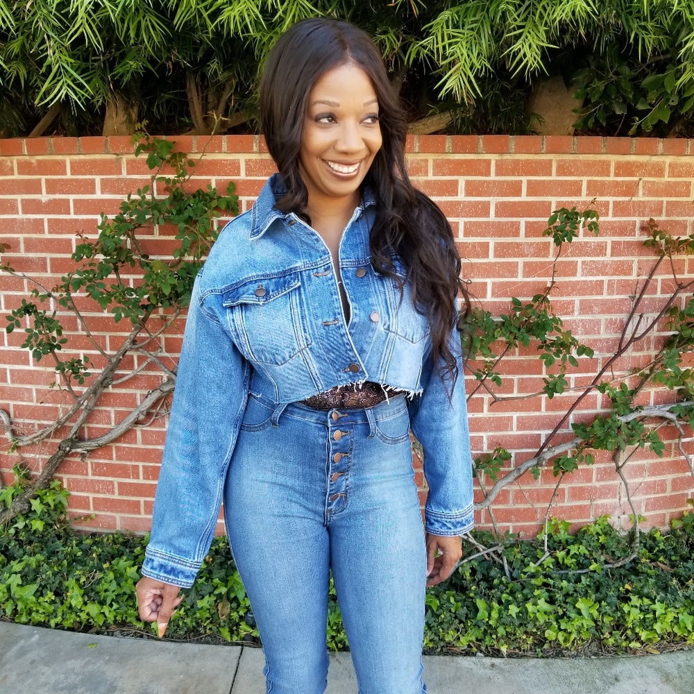LAST ONE! Fashion Nova by Vibrant Denim Jacket - Picture 4 of 11